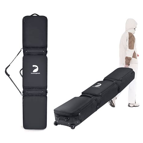 Ski and Snowboard Padded Travel Roller Bag with wheels .